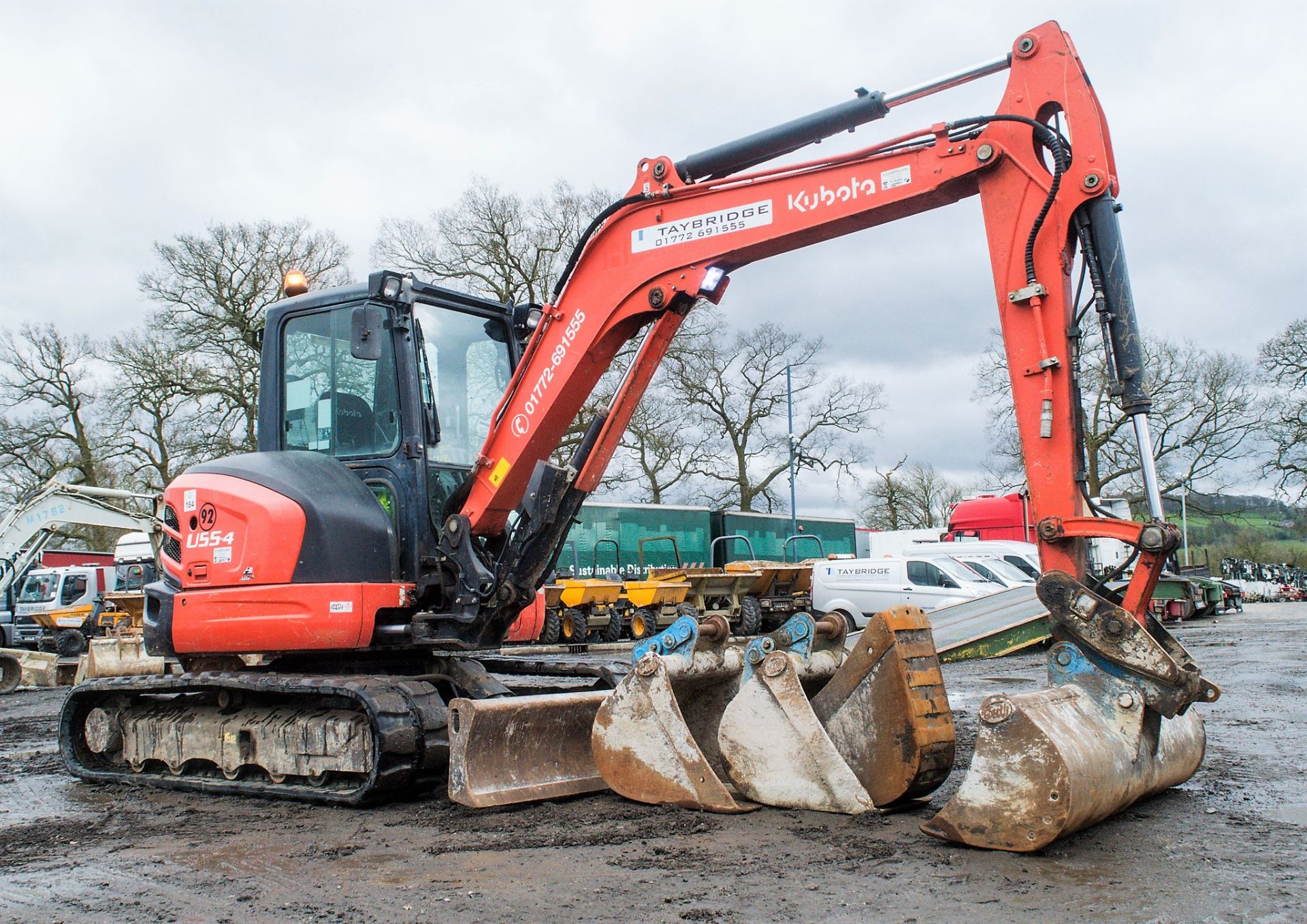 Kubota U55-4 5.5 tonne rubber tracked mini excavator Year: 2012 S/N: 51298 Recorded Hours: 4071 - Image 2 of 24