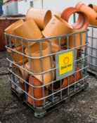 Quantity of large plastic pipe fittings ** Stillage not included **