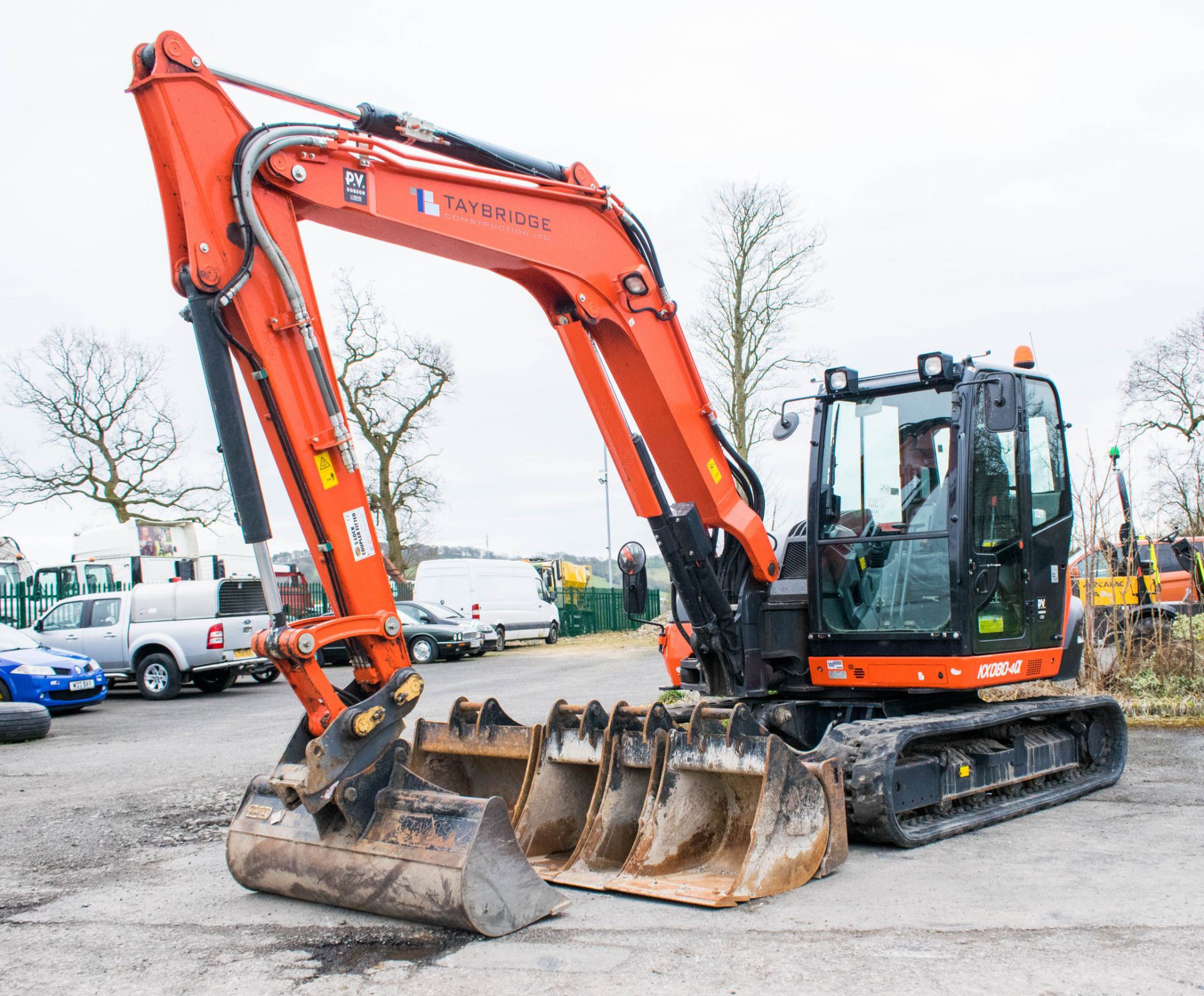 Kubota KX80 8 tonne rubber tracked midi excavator Year: 2018 S/N: 45742 Recorded Hours: 762