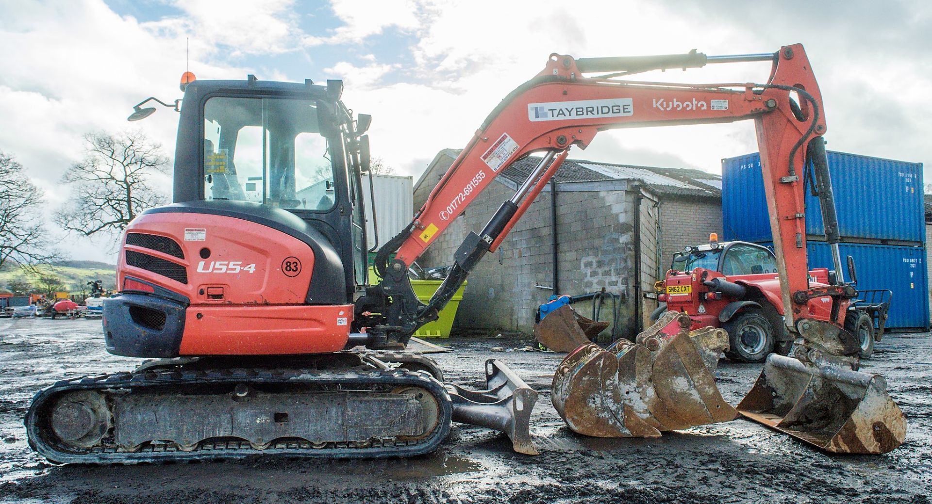 Kubota U55-4 5.5 tonne rubber tracked mini excavator Year: 2010 S/N: 50262 Recorded Hours: 6009 - Image 8 of 23