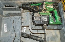 Hitachi cordless SDS rotary hammer drill c/w carry case ** No charger **
