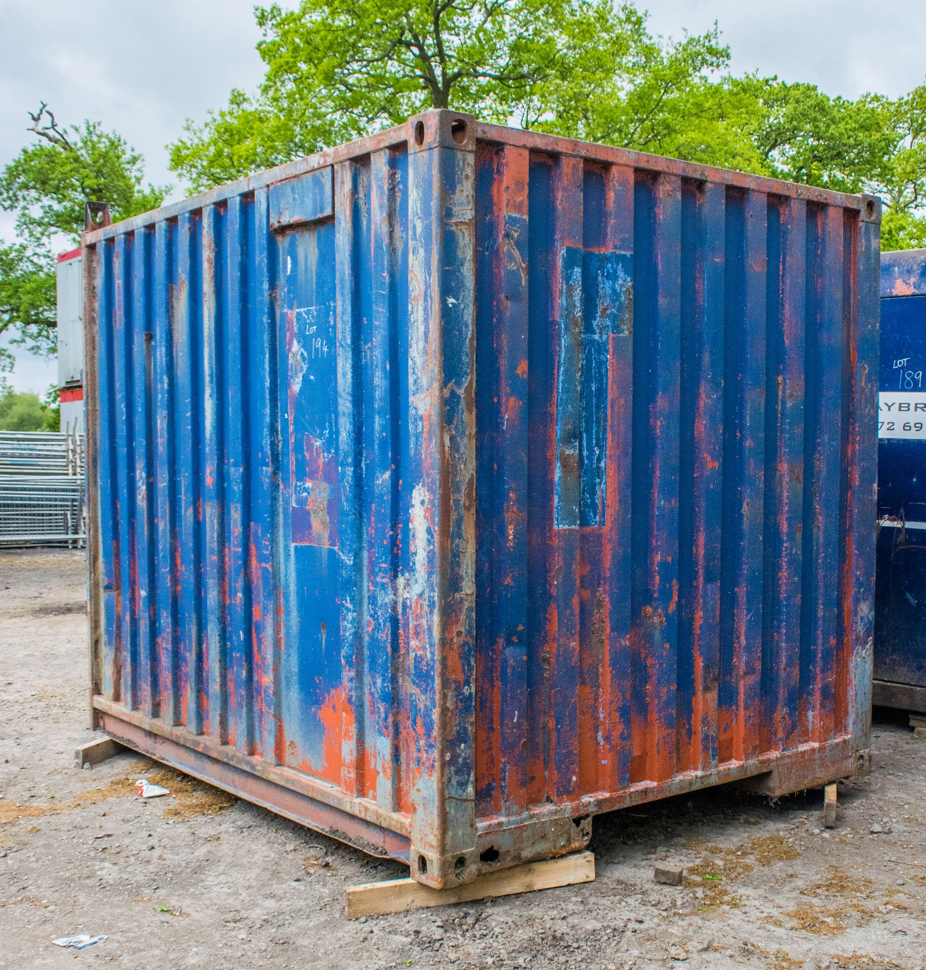 10 ft x 8 ft steel storage container - Image 2 of 3