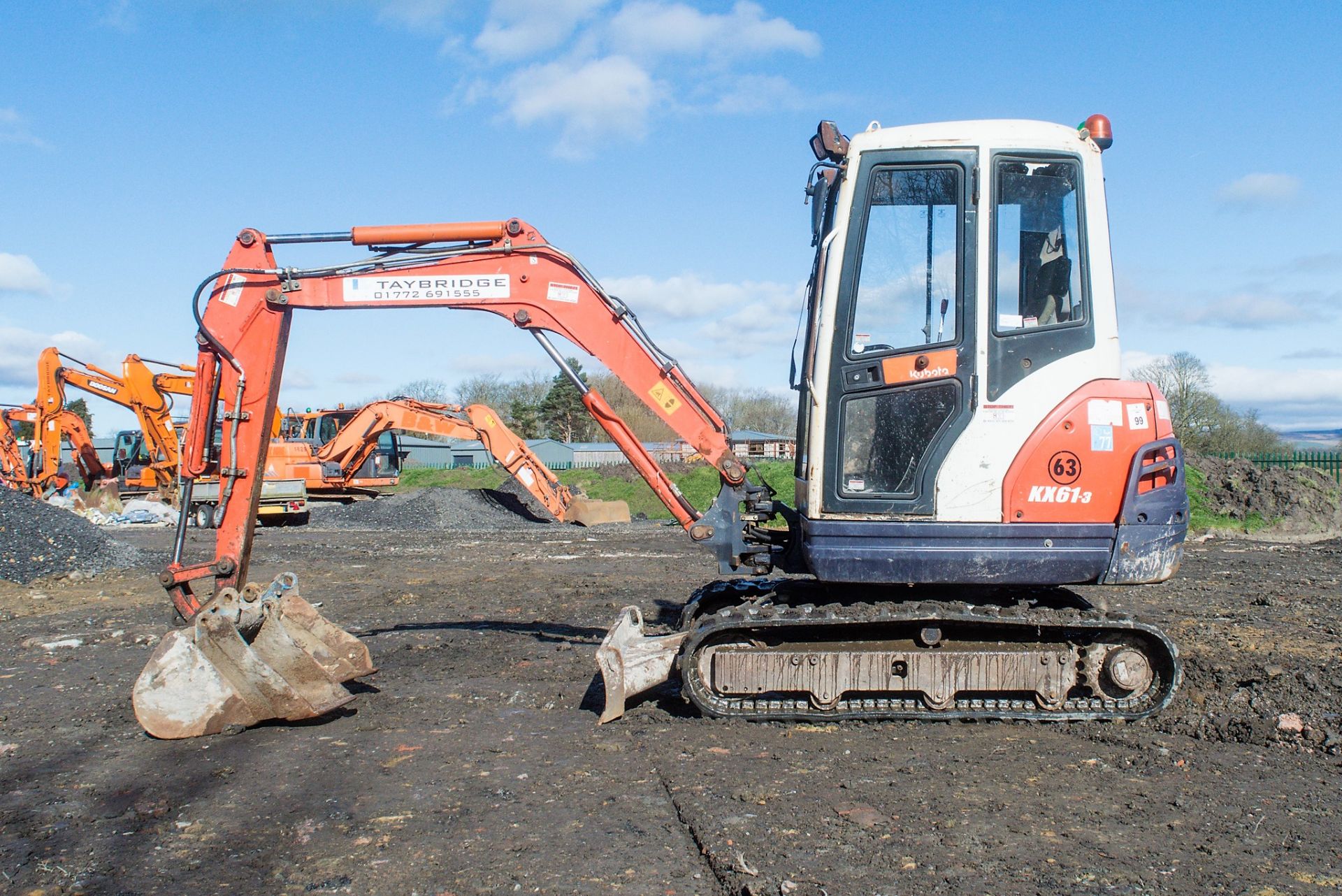 Kubota KX61-3 2.6 tonne rubber tracked mini excavator Year: 2006 S/N: 75518 Recorded Hours: 6513 - Image 8 of 23