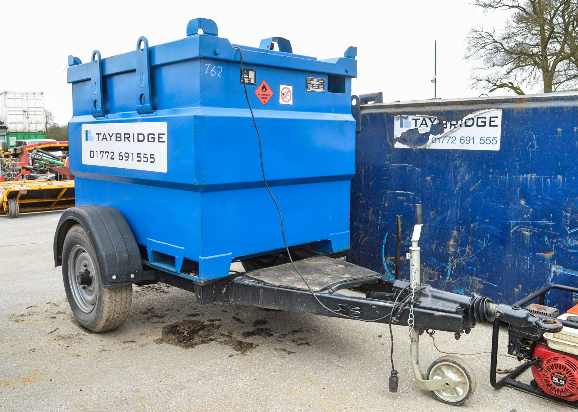 Western Trans Cube 950 litre fast tow bunded fuel bowser c/w hand pump, delivery hose & nozzle