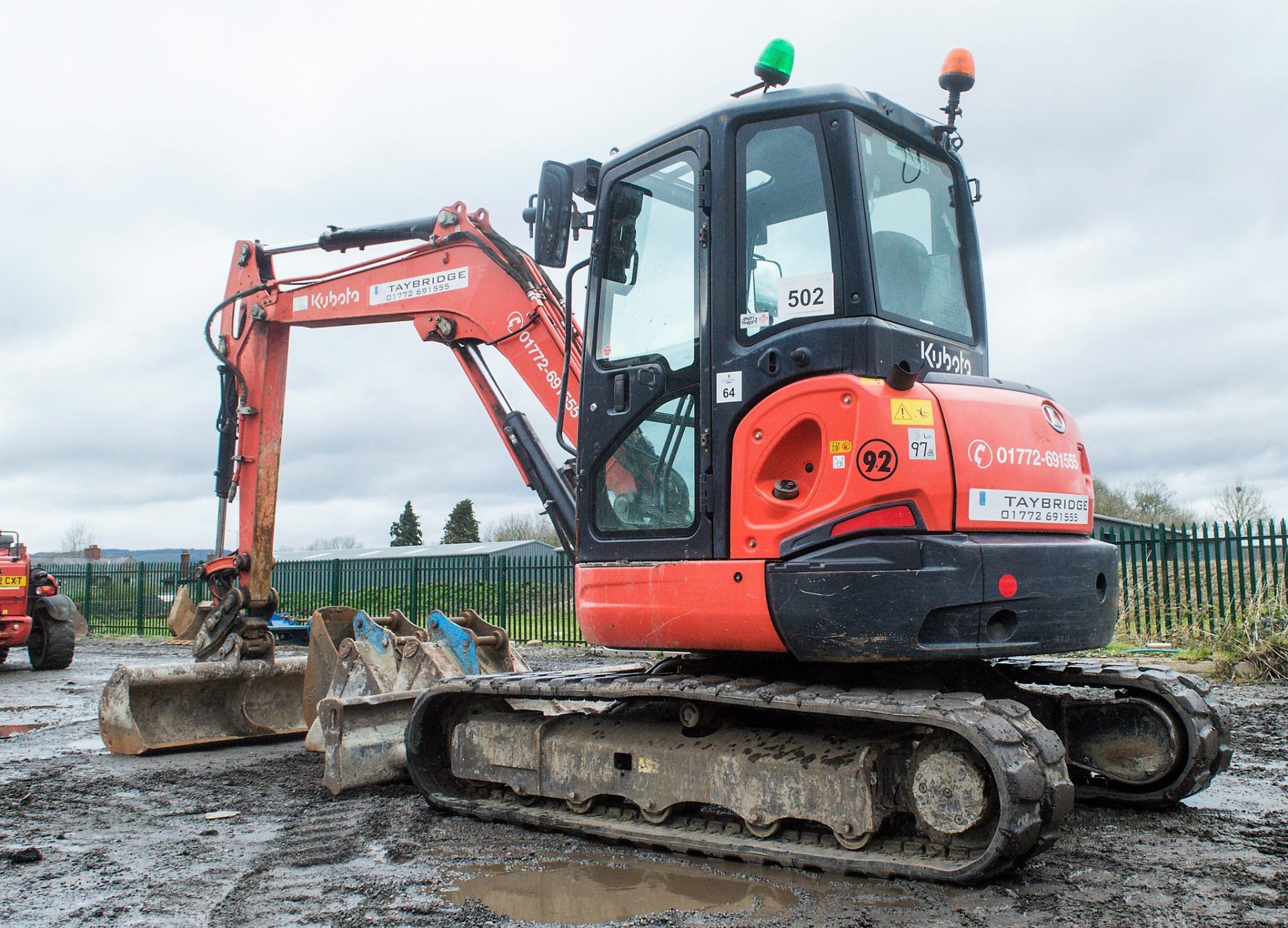 Kubota U55-4 5.5 tonne rubber tracked mini excavator Year: 2012 S/N: 51298 Recorded Hours: 4071 - Image 3 of 24