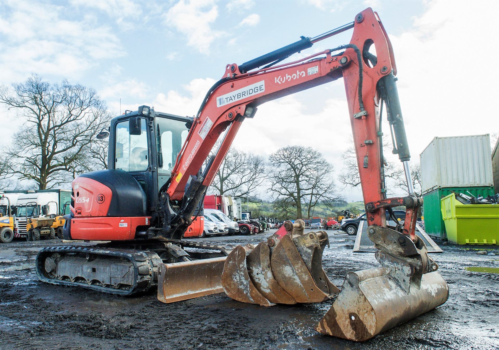 Kubota U55-4 5.5 tonne rubber tracked mini excavator Year: 2010 S/N: 50262 Recorded Hours: 6009 - Image 2 of 23