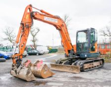 Doosan DX80R 8 tonne rubber tracked midi excavator Year: 2013 S/N: 50913 Recorded Hours: 4751 blade,