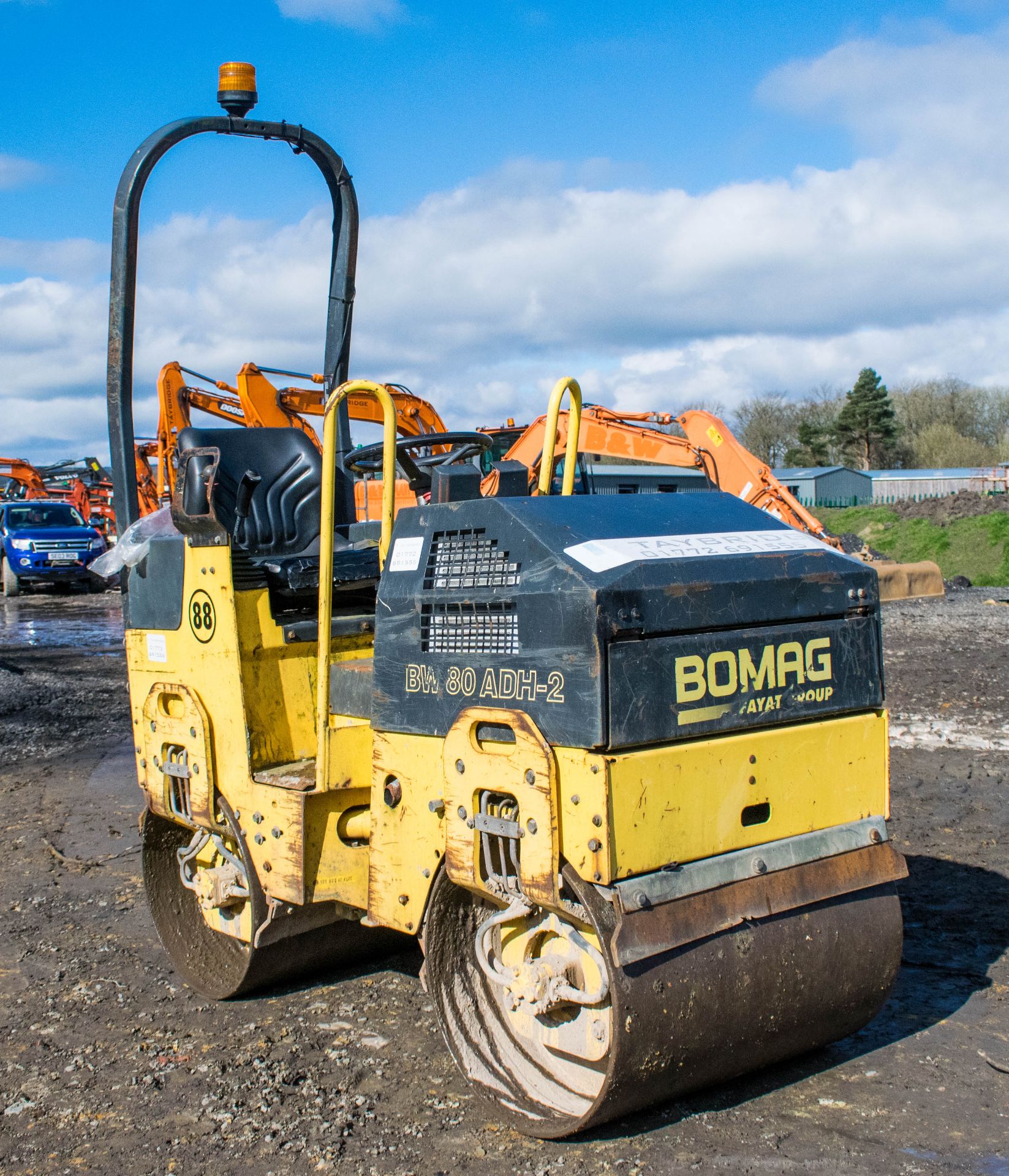 Bomag BW80 ADH-2 double drum ride on roller Year: S/N: 101460424679 Recorded Hours: 1143 88 - Image 2 of 14