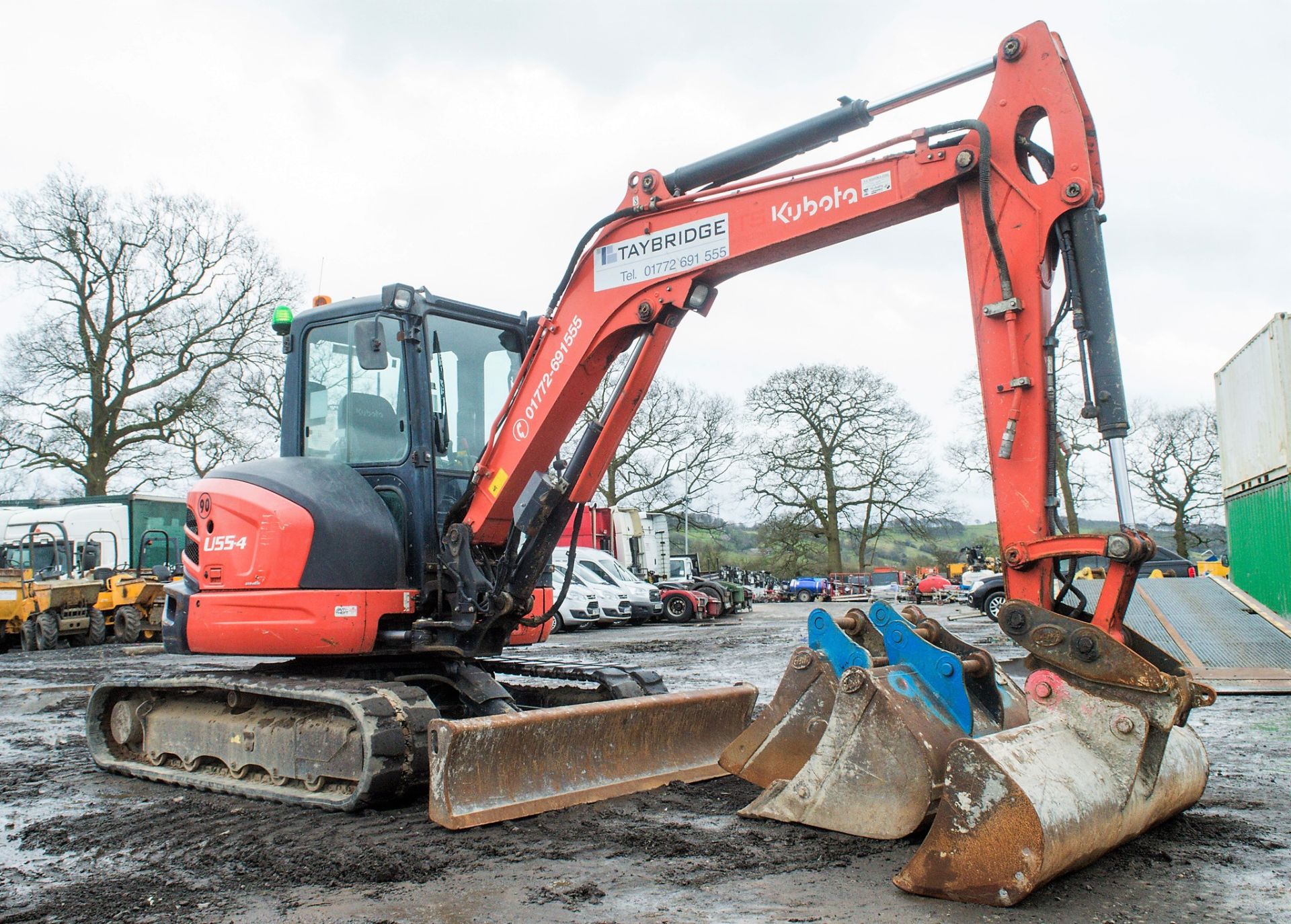 Kubota U55-4 5.5 tonne rubber tracked mini excavator Year: 2012 S/N: 51331 Recorded Hours: 5431 - Image 2 of 23