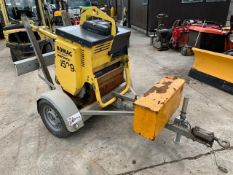 Bomag BW71E-2 single drum pedestrian roller Year: 2012 S/N: 122545 c/w trailer