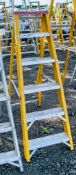 6 tread fibreglass framed aluminium step ladder