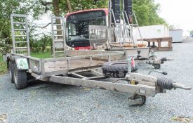 Indespension 10ft x 6ft tandem axle plant trailer A684131 ** Hub & wheel missing **
