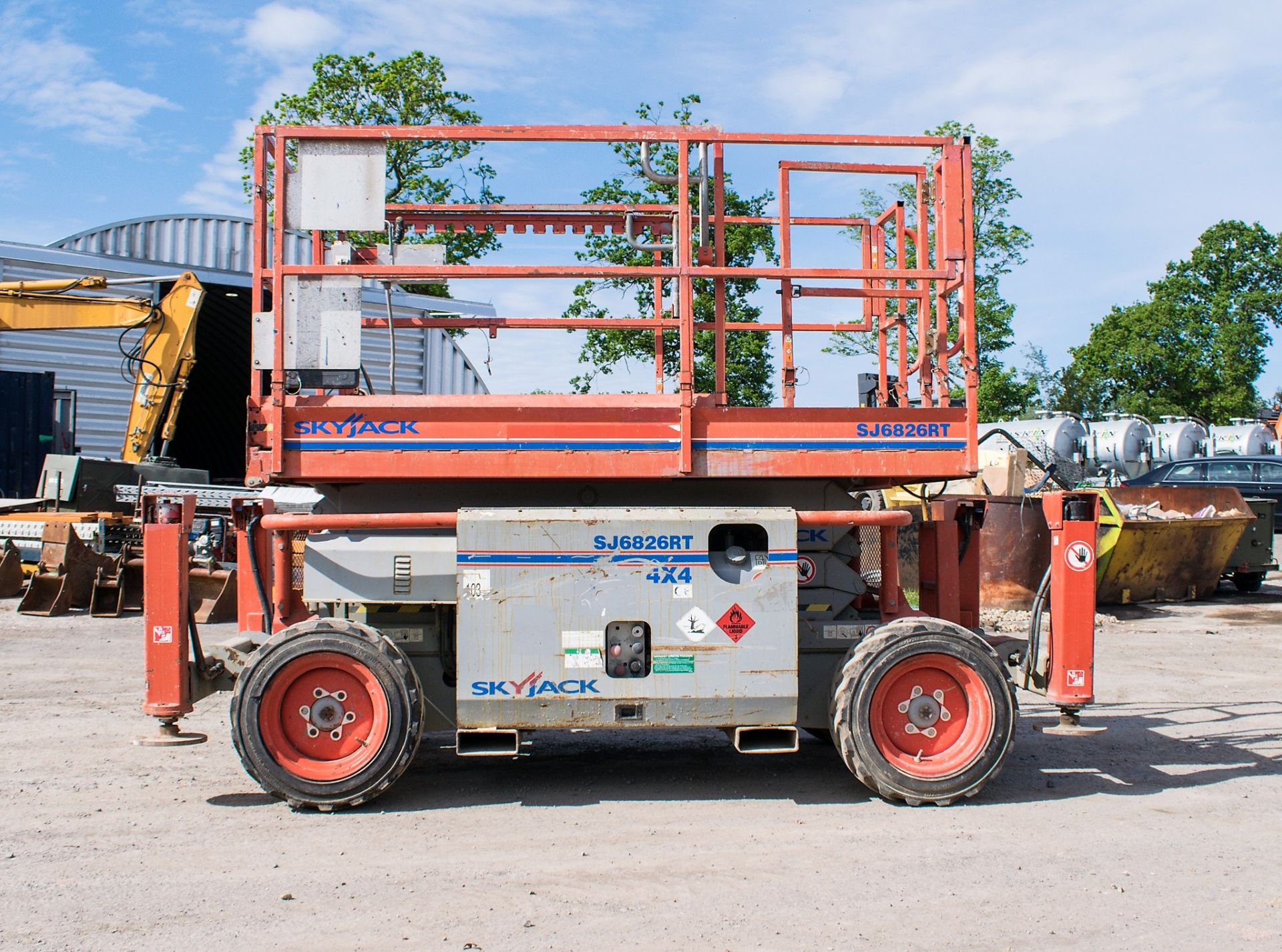 Skyjack SJ6826RT 4X4 diesel driven scissor lift access platform  Year: 2012 S/N: 37002999 Recorded - Image 5 of 13