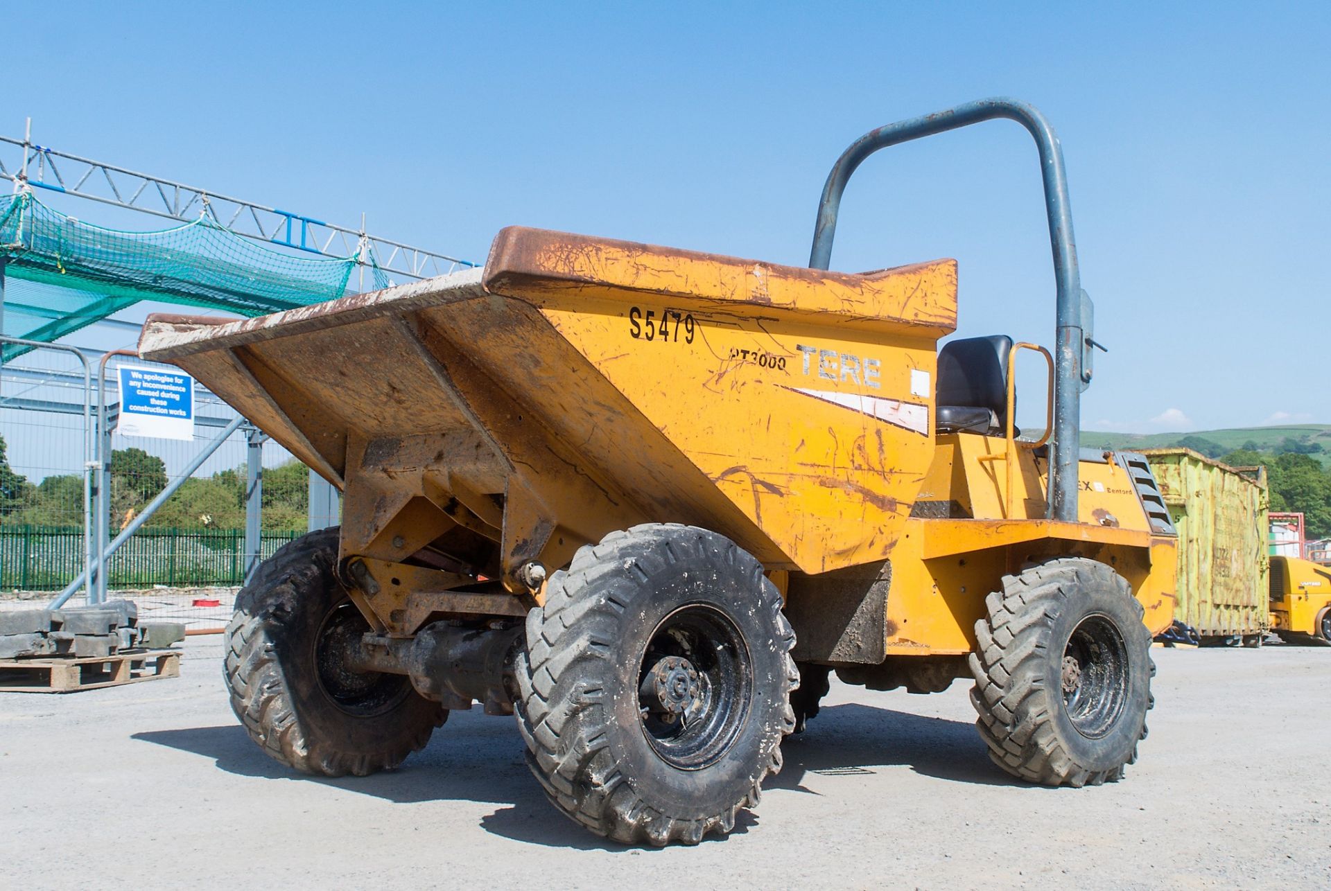 Benford Terex PT3000 3 tonne straight skip dumper Year: 2005 S/N: E501AR012 Recorded Hours: Not