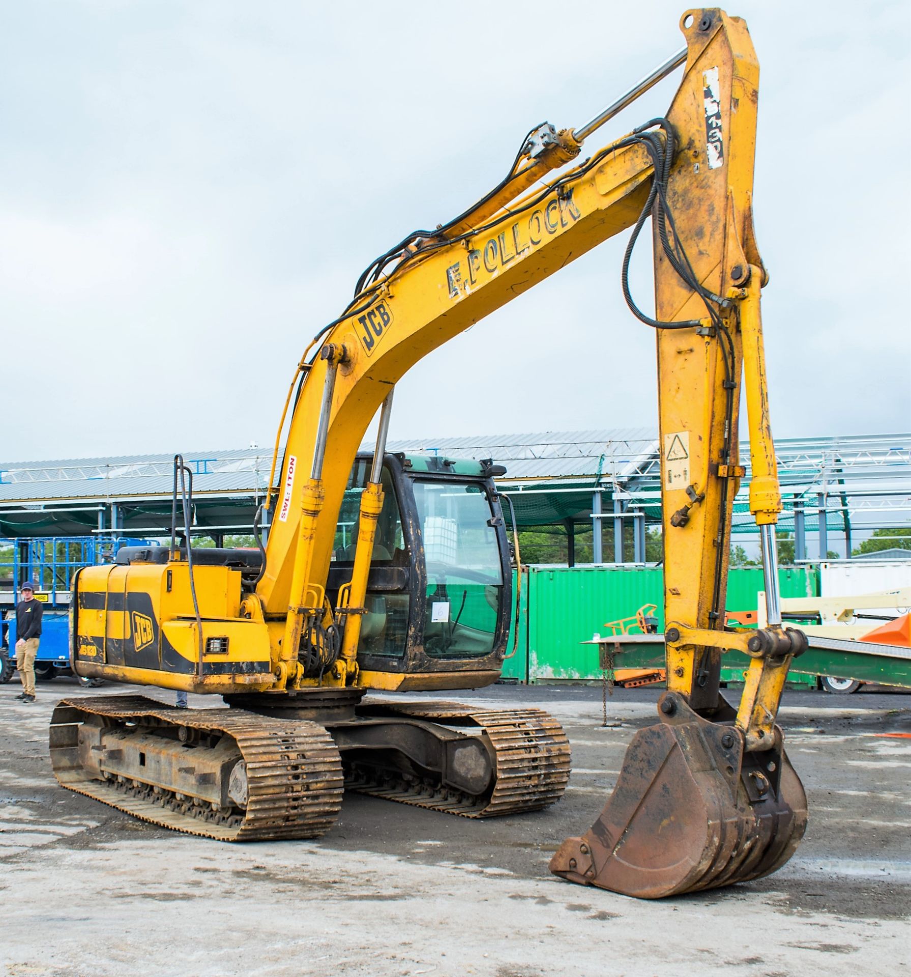 JCB JS130 13 tonne steel tracked excavator Year: 2001 S/N: E0759780 Recorded Hours: Not displayed - Image 2 of 20