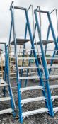 8 tread fibreglass framed aluminium step ladder