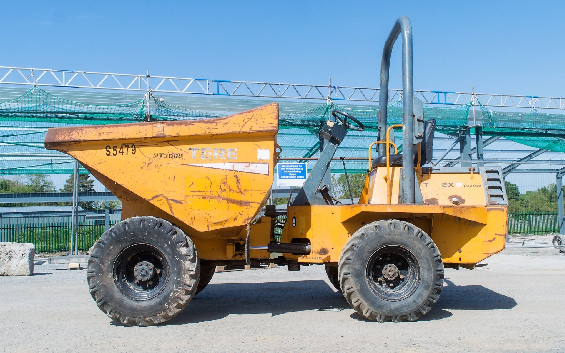 Benford Terex PT3000 3 tonne straight skip dumper Year: 2005 S/N: E501AR012 Recorded Hours: Not - Image 7 of 18