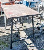 Collapsible steel work bench