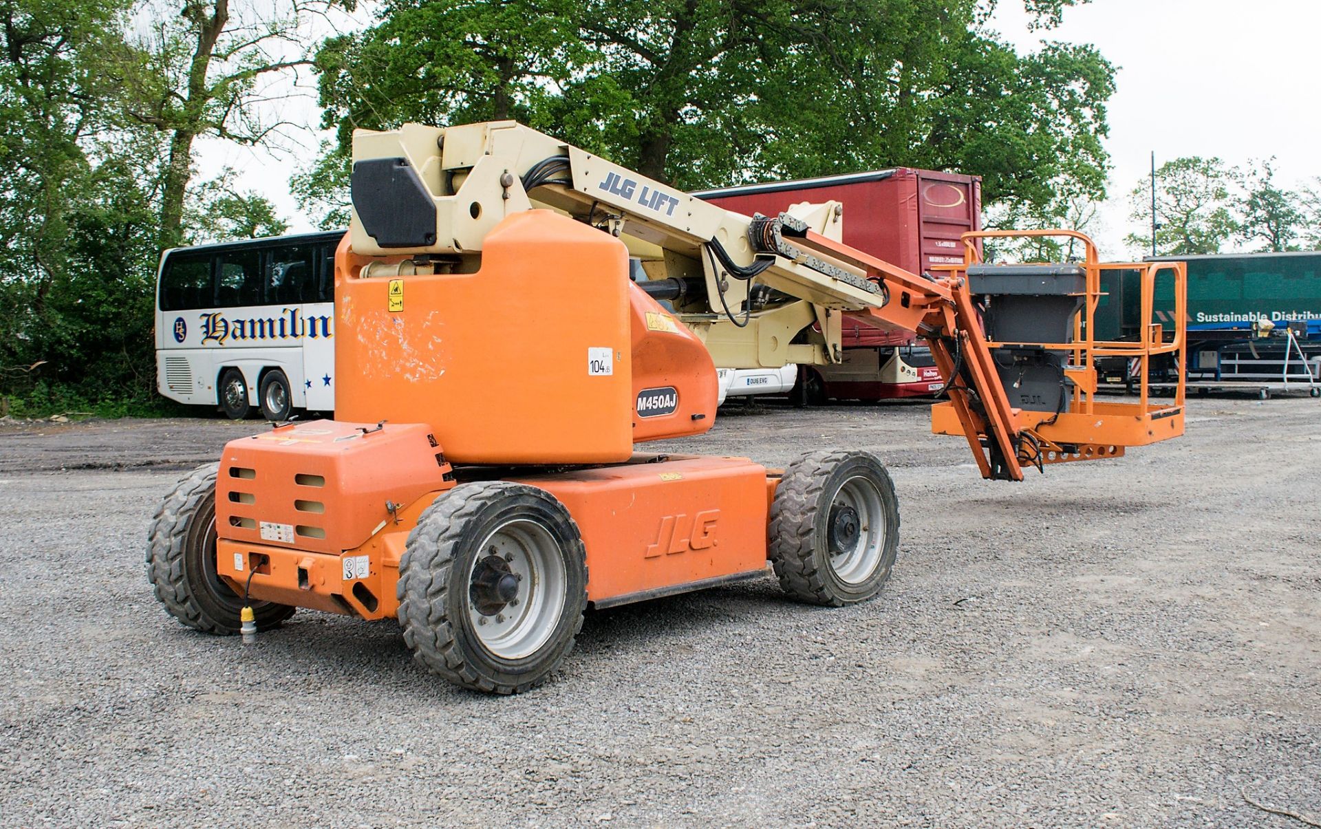 JLG M450AJ battery electric/diesel 4WD articulated boom lift access platforms  Year: 2007 S/N: 22639 - Image 3 of 17