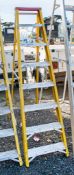 8 tread fibreglass framed aluminium step ladder