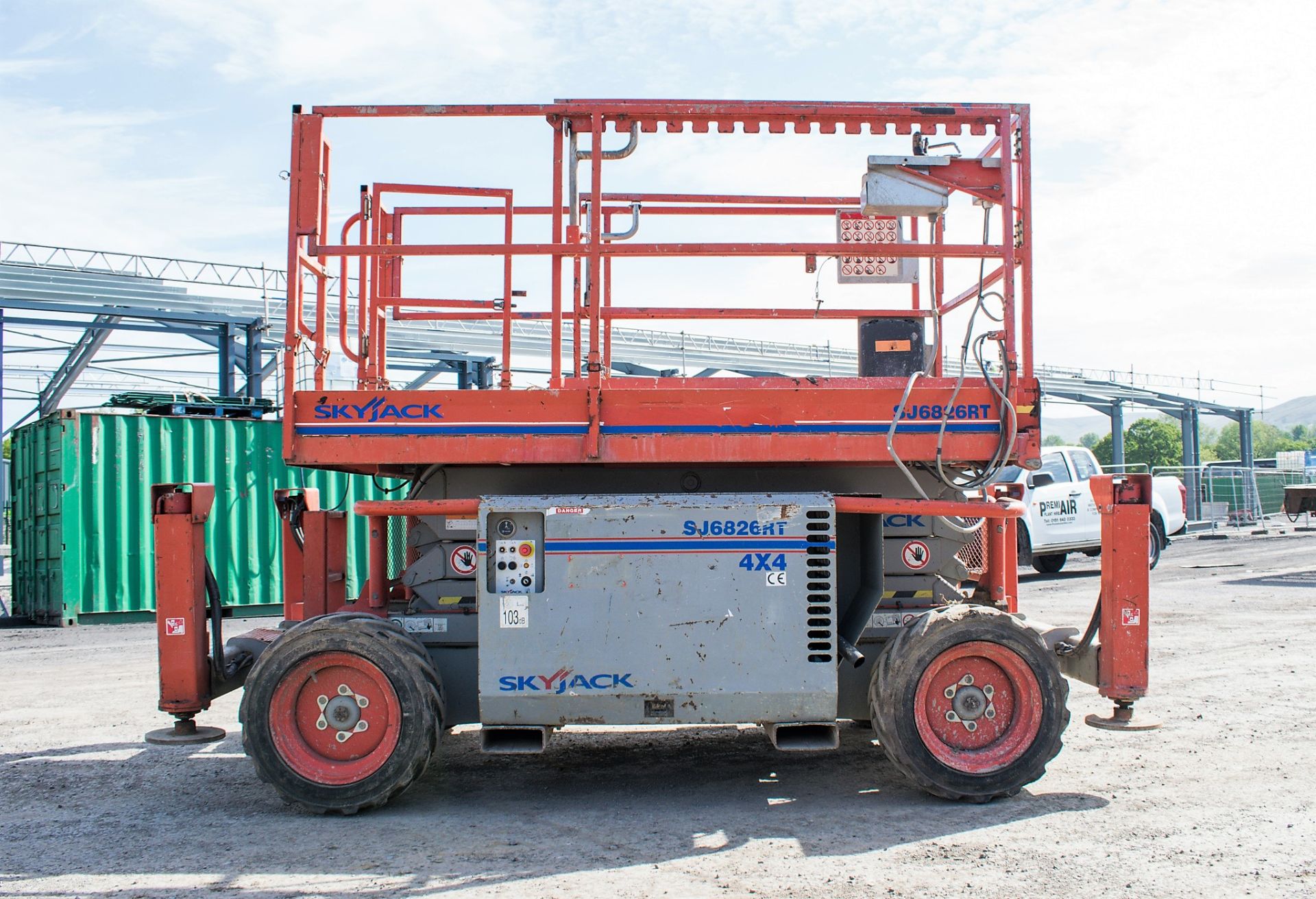 Skyjack SJ6826RT 4X4 diesel driven scissor lift access platform  Year: 2012 S/N: 37002999 Recorded - Image 6 of 13