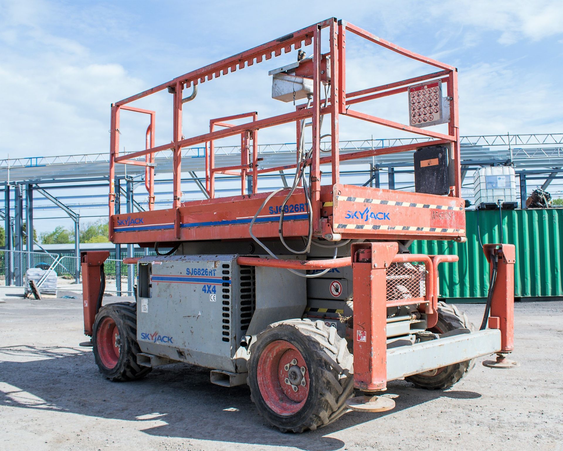 Skyjack SJ6826RT 4X4 diesel driven scissor lift access platform  Year: 2012 S/N: 37002999 Recorded - Image 2 of 13