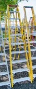 10 tread fibreglass framed aluminium step ladder
