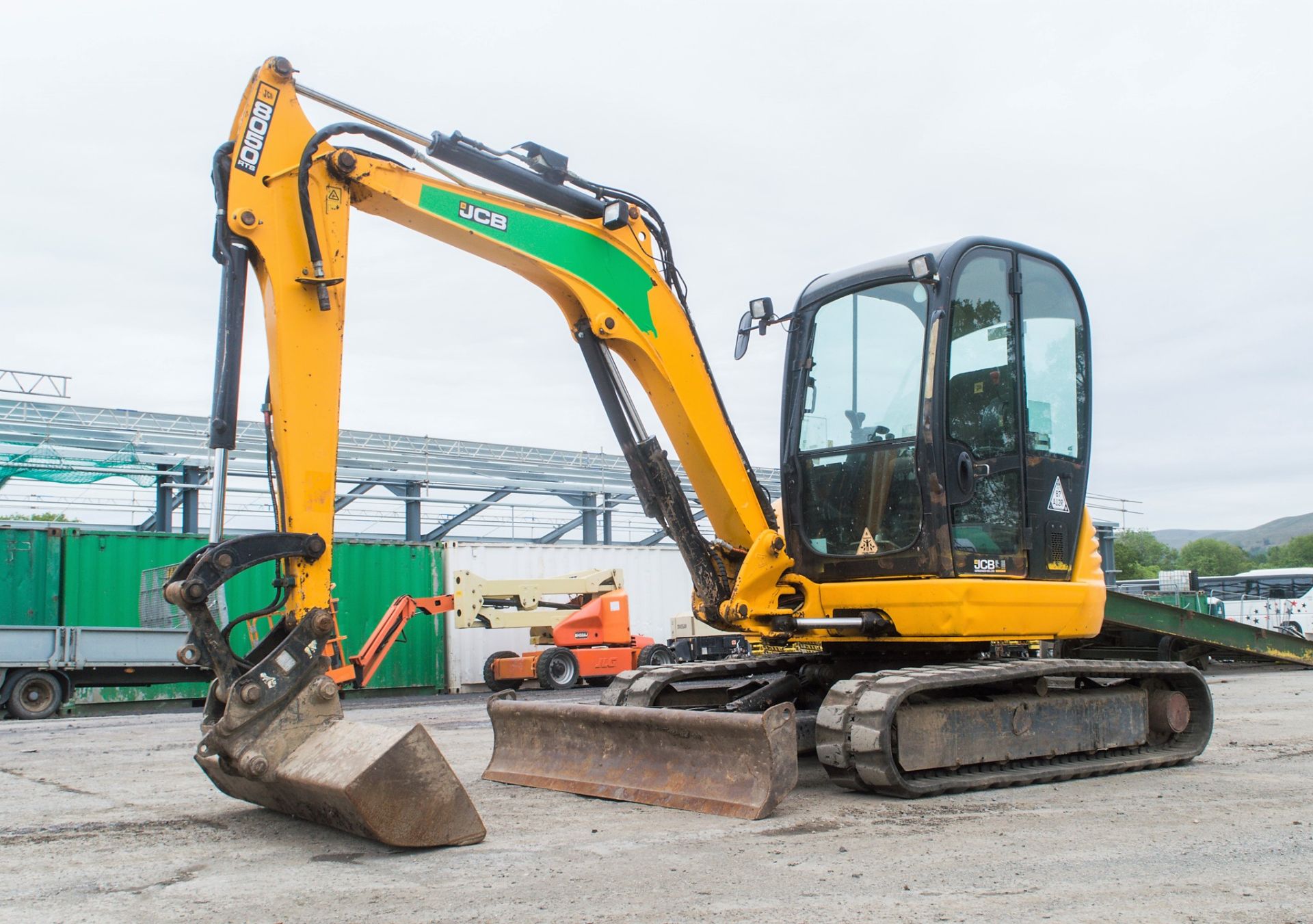 JCB 8050 RTS reduced tail swing rubber tracked mini excavator  Year: 2013 S/N: 741958 Recorded
