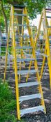 10 tread fibreglass framed aluminium step ladder