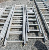 4 aluminium ladder sections