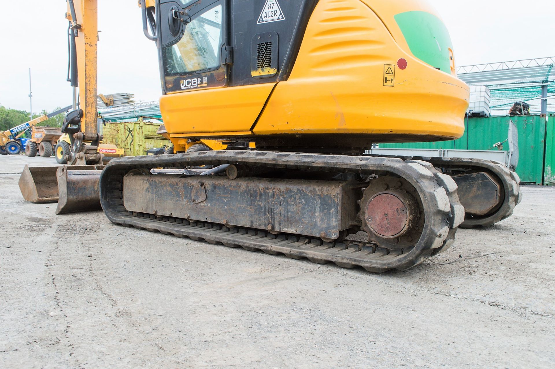 JCB 8050 RTS reduced tail swing rubber tracked mini excavator  Year: 2013 S/N: 741958 Recorded - Bild 7 aus 23