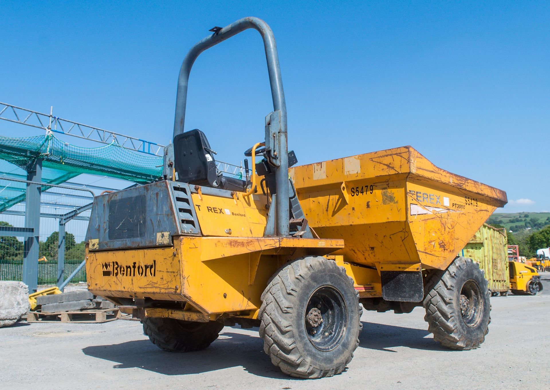 Benford Terex PT3000 3 tonne straight skip dumper Year: 2005 S/N: E501AR012 Recorded Hours: Not - Image 4 of 18