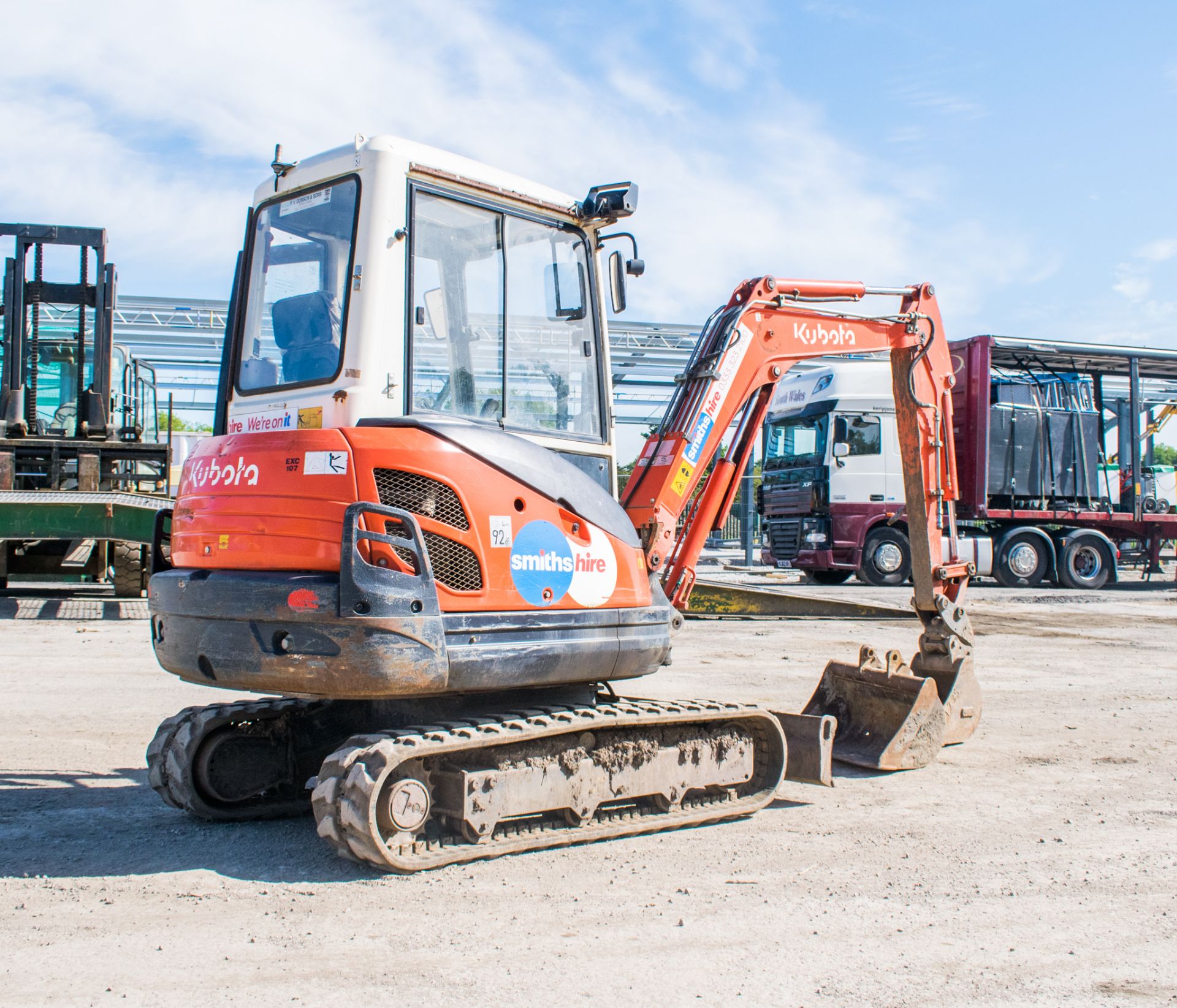 Kubota 61-3 2.6 tonne rubber tracked mini excavator Year: 2012 S/N:79112 Recorded hours: 3890 blade, - Image 3 of 16