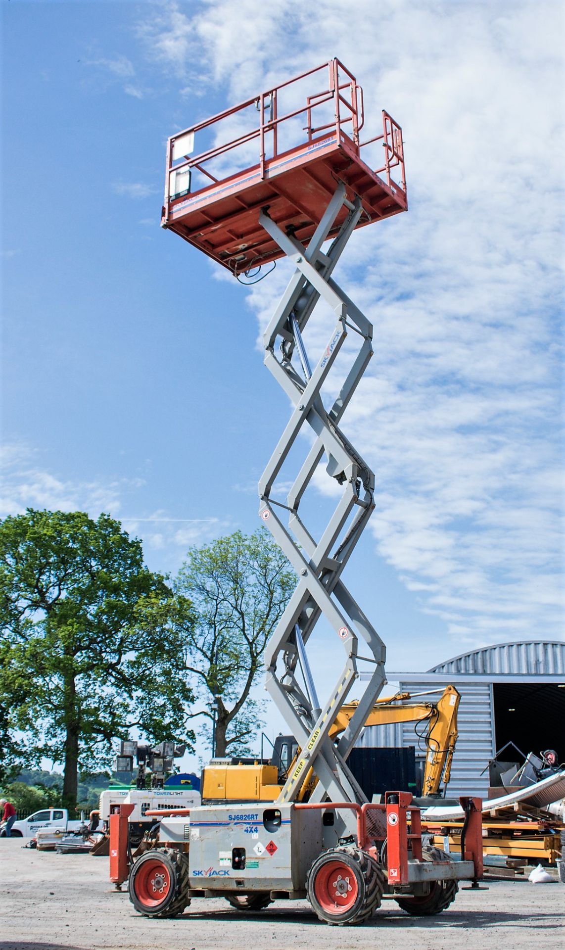 Skyjack SJ6826RT 4X4 diesel driven scissor lift access platform  Year: 2012 S/N: 37002999 Recorded - Image 7 of 13