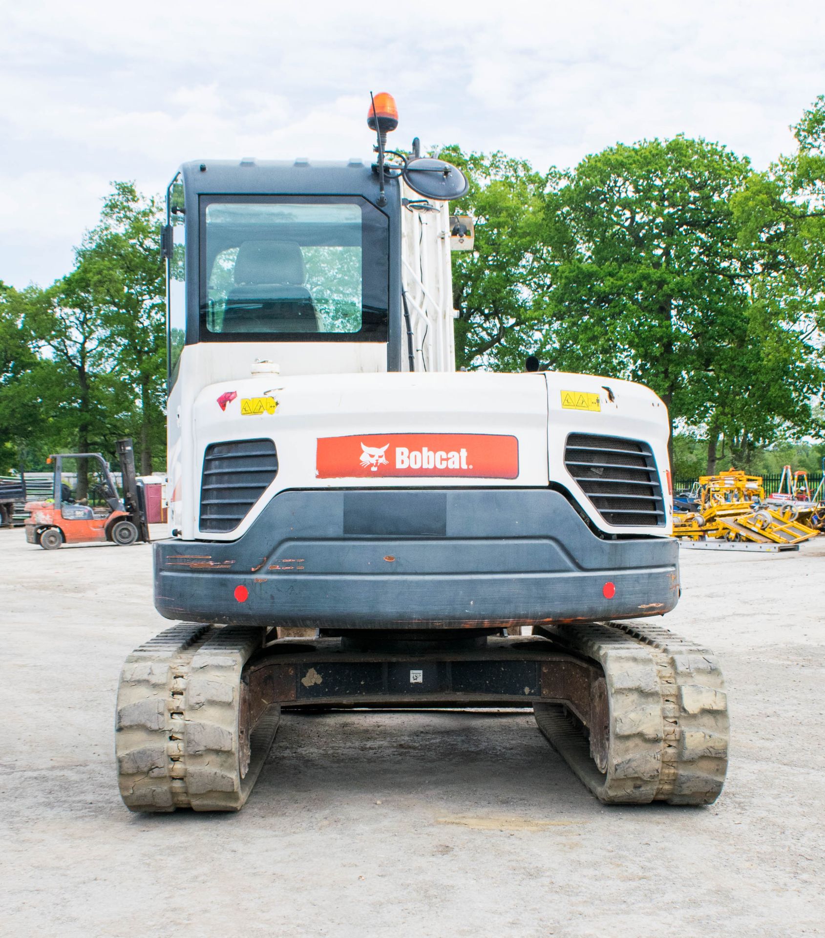 Bobcat E80 8 tonne rubber tracked excavator Year: 2013 S/N: aet312767 Recorded Hours: 2244 blade, - Image 6 of 21