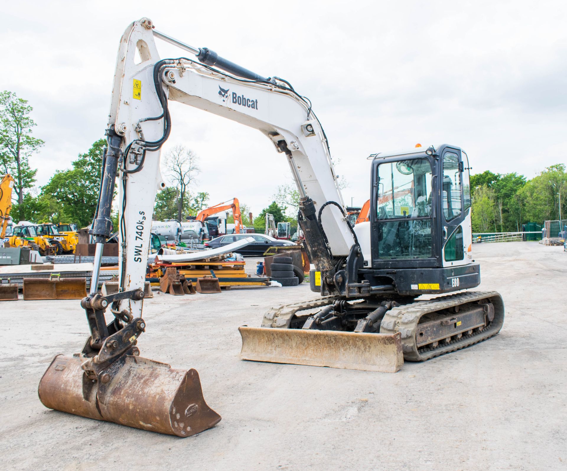 Bobcat E80 8 tonne rubber tracked excavator Year: 2013 S/N: aet312767 Recorded Hours: 2244 blade,