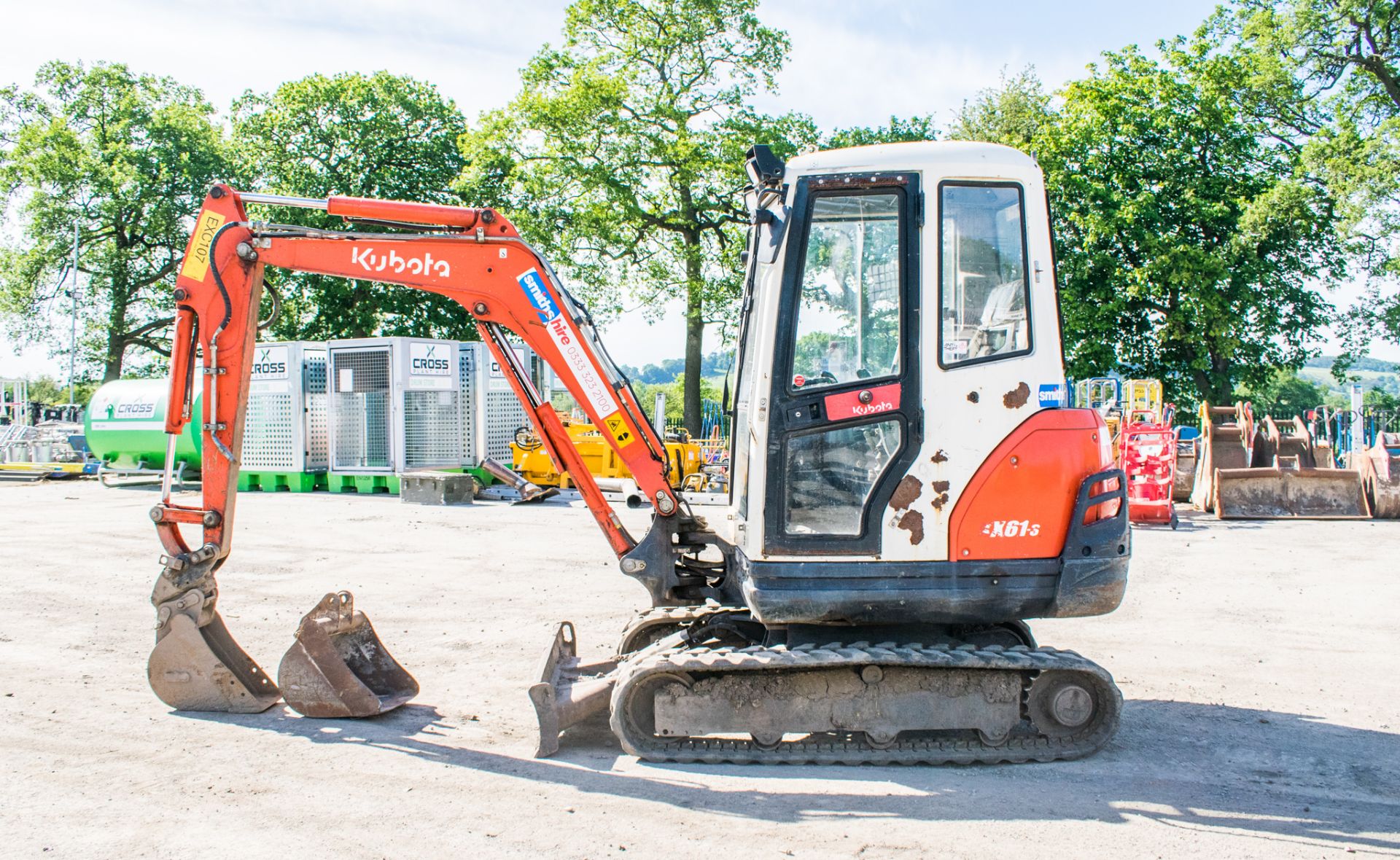 Kubota 61-3 2.6 tonne rubber tracked mini excavator Year: 2012 S/N:79112 Recorded hours: 3890 blade, - Image 8 of 16