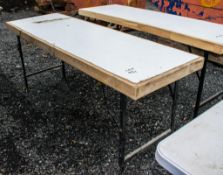 Trestle wooden table