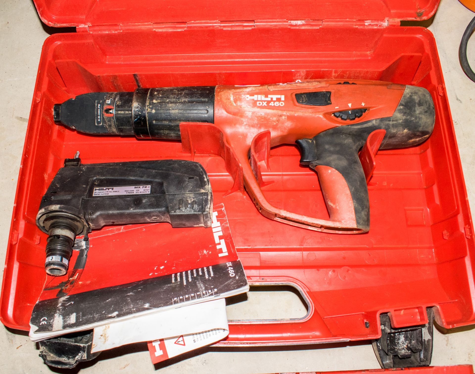 Hilti DX460 nail gun c/w carry case A622770