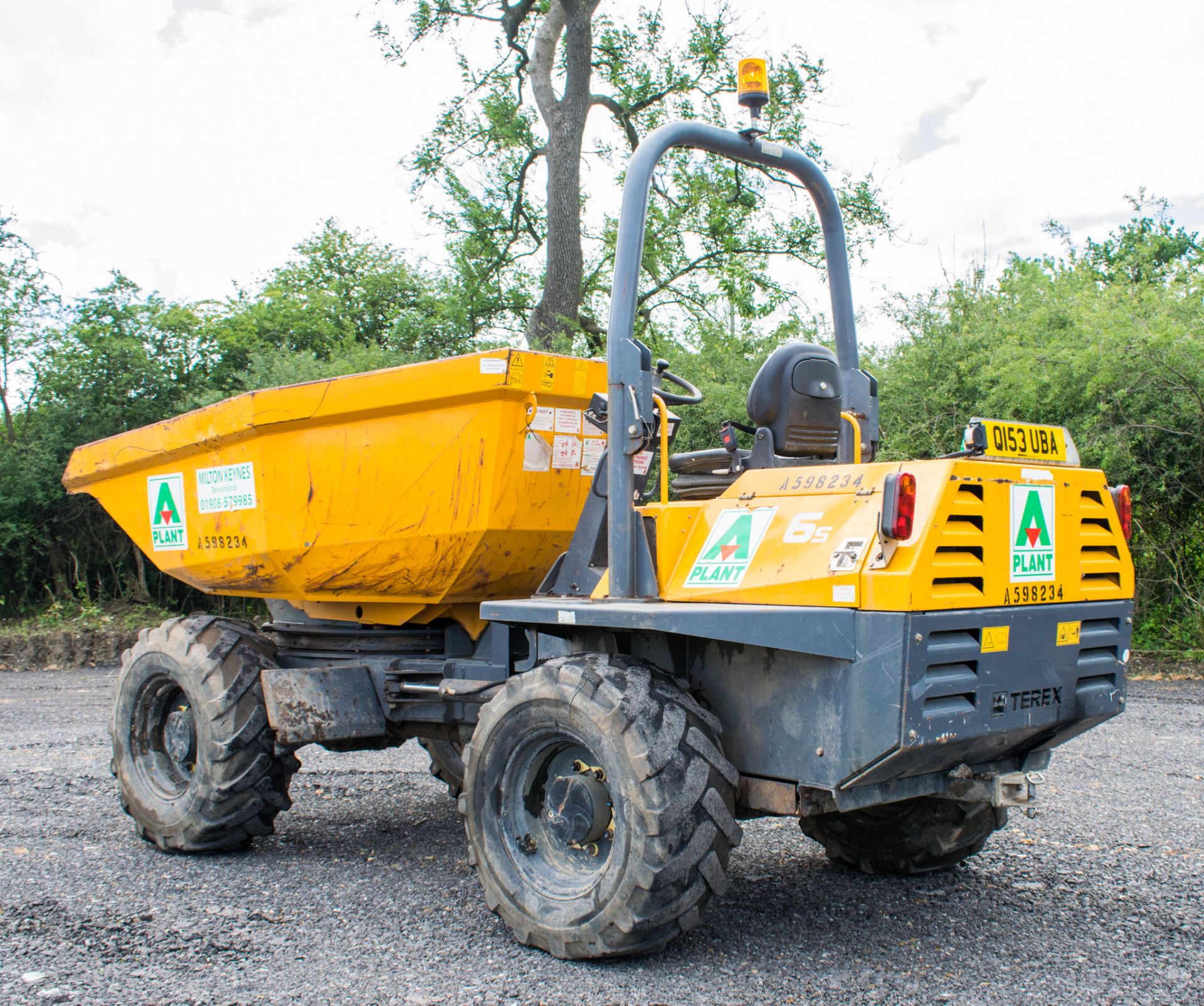 Terex 6 tonne swivel skip dumper Year: 2012 S/N: 13748 Recorded Hours: 2658 A598234 - Image 4 of 21