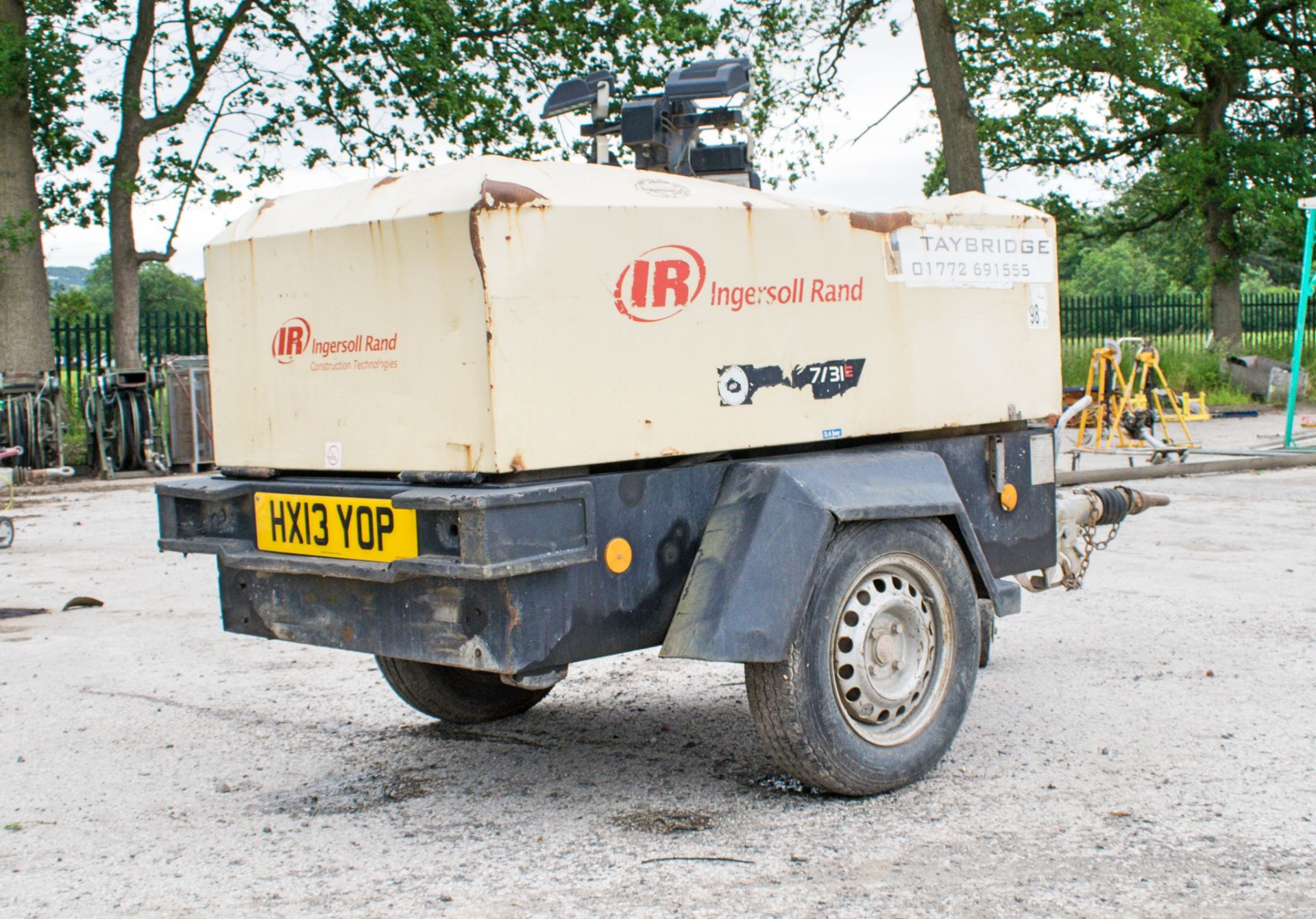 Ingersoll Rand 7/31E diesel driven fast tow air compressor/generator Year: 2007 S/N: 348699 Recorded - Image 2 of 7