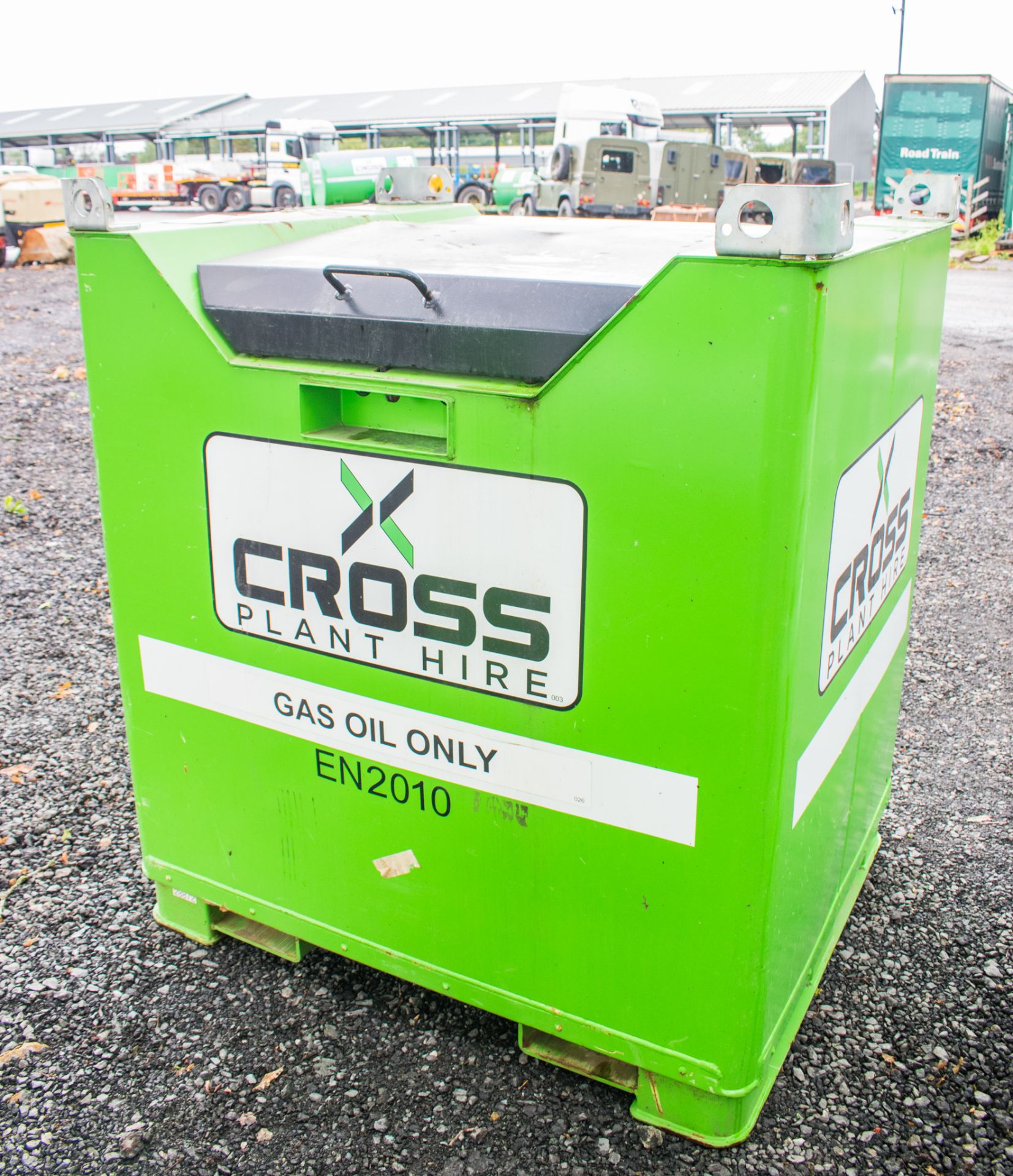 Cross Plant 900 litre fuel cube bunded fuel bowser c/w manual pump, delivery hose & nozzle EN2010