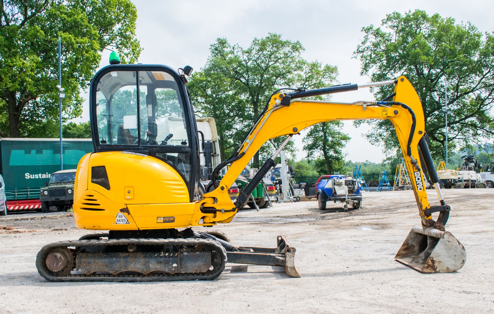 JCB 8030 ZTS 3 tonne rubber tracked excavator  Year: 2014 S/N: 32119 Recorded hours; 1350 blade, - Image 8 of 18