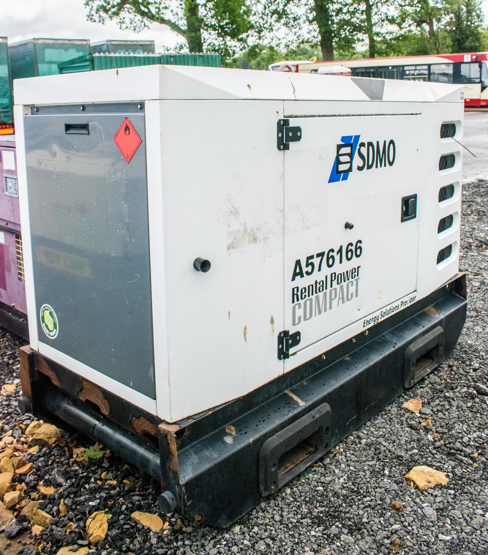 SDMO 33 Kva diesel driven generator  Year:  Recorded Hours: 15443 A576166 - Image 2 of 5