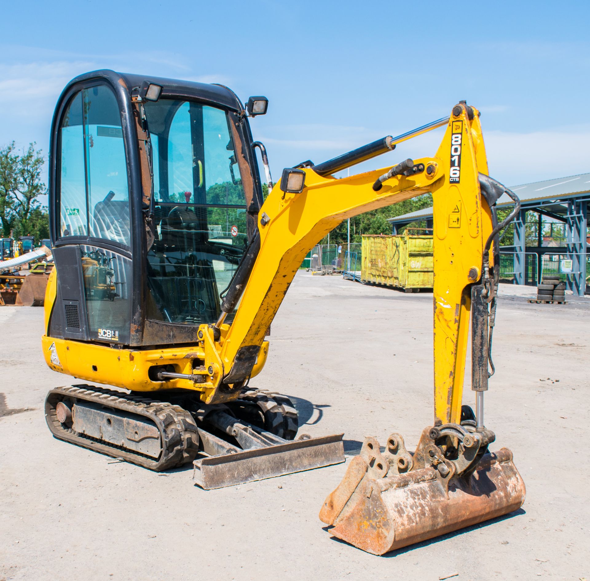 JCB 8016 CTS 1.5 tonne rubber tracked mini excavator  Year: 2013  S/N: 71364 Recorded hours: 1904 - Bild 2 aus 17