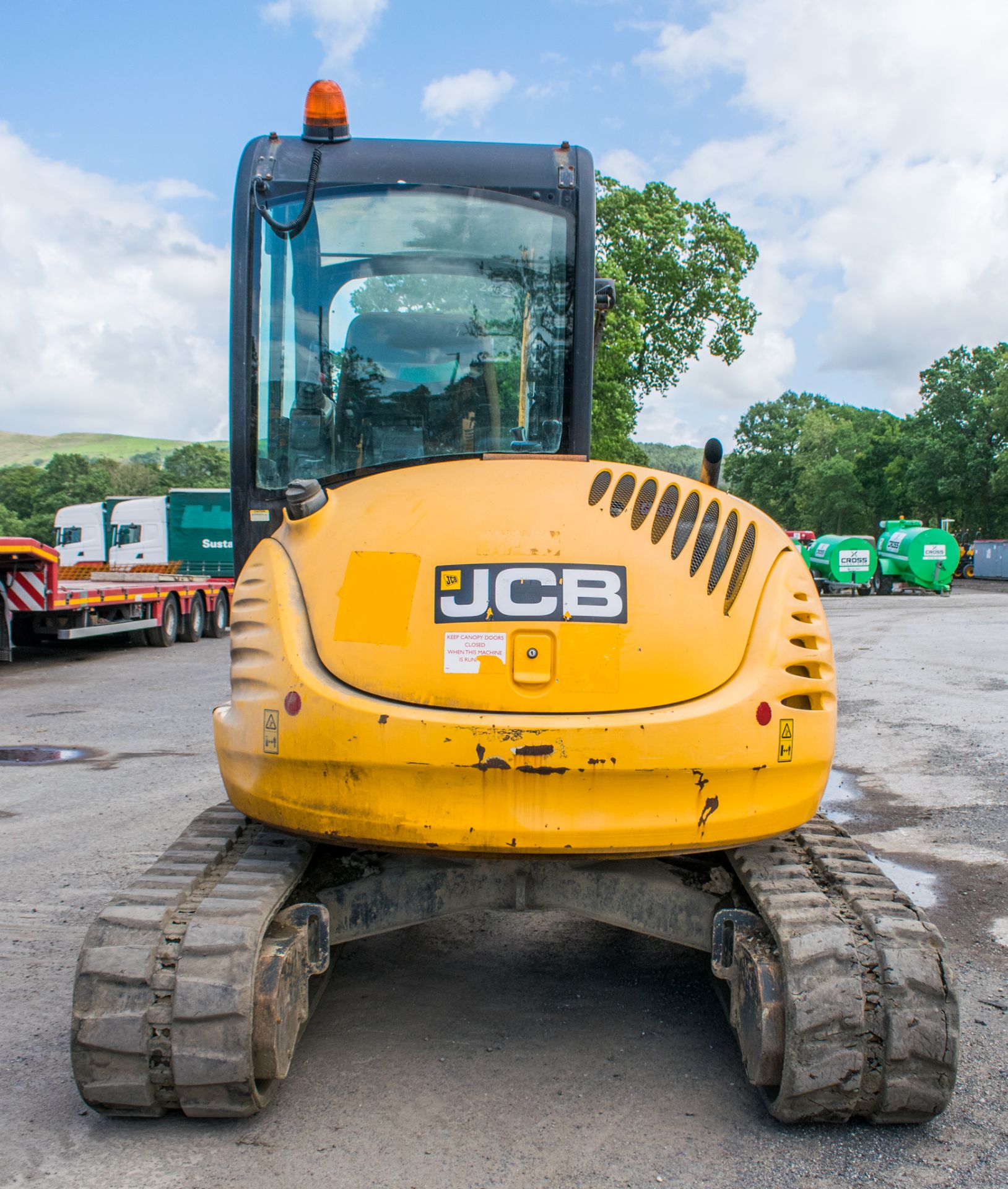 JCB 8050 RTS 5 tonne rubber tracked excavator Year: 2013  S/N: 60452 Recorded Hours: 3093 piped, - Image 6 of 18