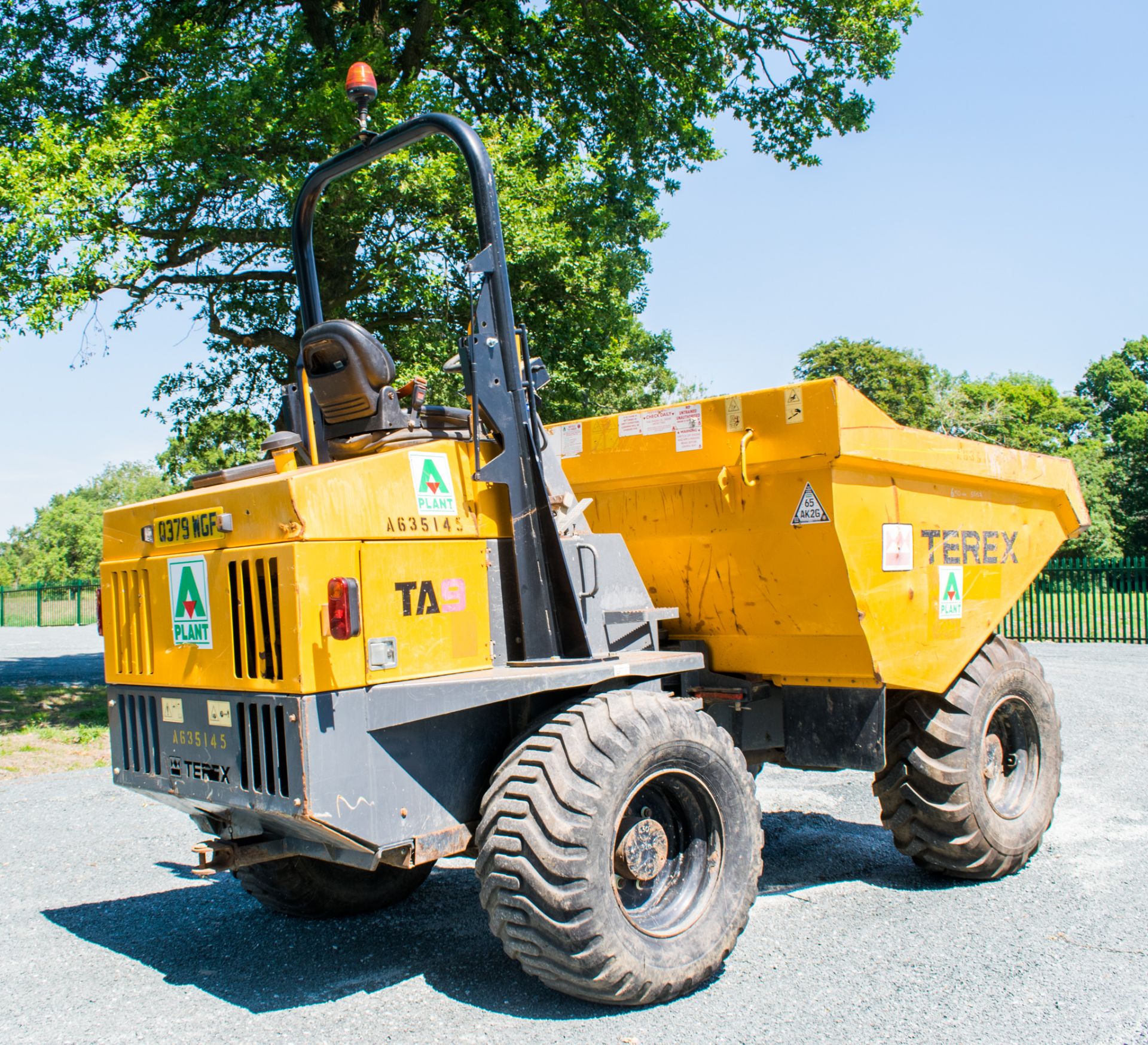 Benford Terex TA9 9 tonne straight skip dumper  Year: 2014 S/N: PK5837 Recorded Hours: 4296 - Image 3 of 17