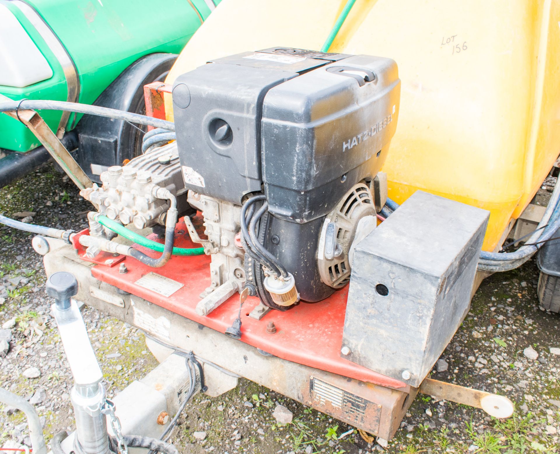 Western diesel driven fast tow water bowser/pressure washer c/w hose & lance A607207 - Image 3 of 4