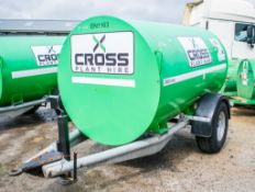 Cross Plant 2500 litre fast tow bunded fuel bowser Year: 2016 c/w petrol pump, delivery hose,