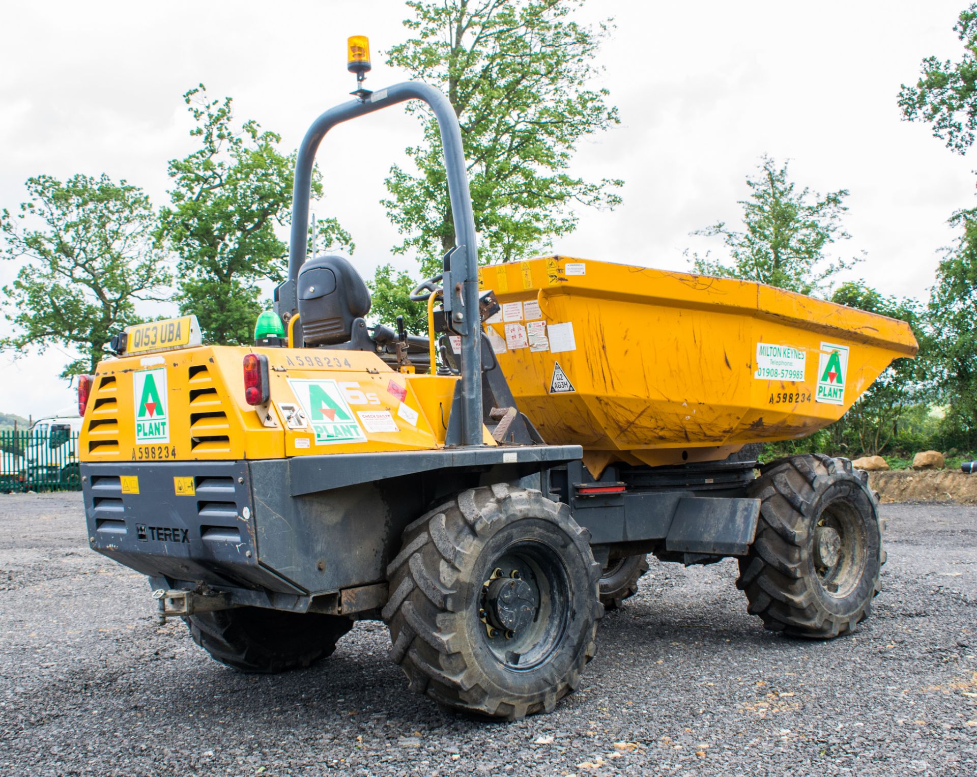 Terex 6 tonne swivel skip dumper Year: 2012 S/N: 13748 Recorded Hours: 2658 A598234 - Image 3 of 21